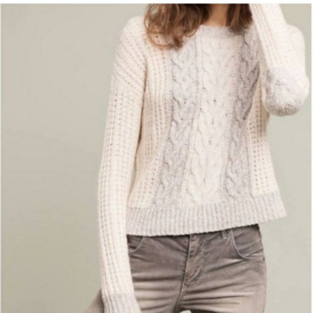 Cream Cable-Knit Women’s Sweater